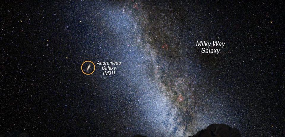 Image result for milky way and andromeda